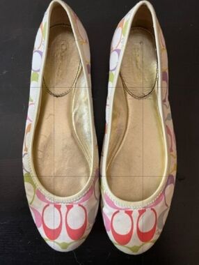Coach Women's Multicolor Signature Canvas Ballet Flats